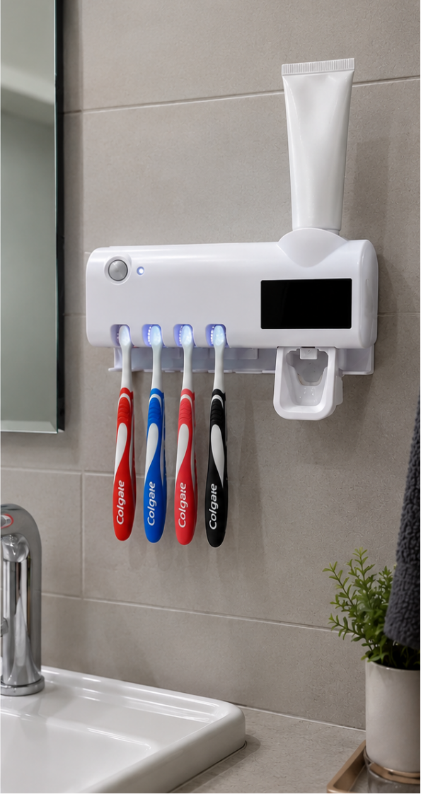 Dispensador Rossovia instalado en un baño